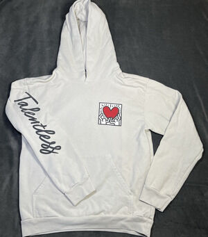 Talentless Hoodie Keith Haring Collab “Holding Heart” Graphic Adult M Pullover